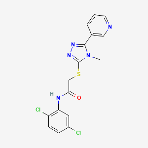 molecular formula C16H13Cl2N5OS B3450520 N-(2,5-dichlorophenyl)-2-{[4-methyl-5-(pyridin-3-yl)-4H-1,2,4-triazol-3-yl]sulfanyl}acetamide 