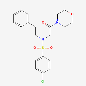 molecular formula C20H23ClN2O4S B3450550 4-chloro-N-(2-morpholin-4-yl-2-oxoethyl)-N-(2-phenylethyl)benzenesulfonamide 