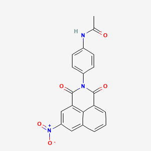 molecular formula C20H13N3O5 B3450565 N-[4-(5-nitro-1,3-dioxo-1H-benzo[de]isoquinolin-2(3H)-yl)phenyl]acetamide 