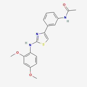 molecular formula C19H19N3O3S B3450587 N-(3-{2-[(2,4-dimethoxyphenyl)amino]-1,3-thiazol-4-yl}phenyl)acetamide 