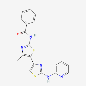 molecular formula C19H15N5OS2 B3450597 N-[4'-methyl-2-(2-pyridinylamino)-4,5'-bi-1,3-thiazol-2'-yl]benzamide 