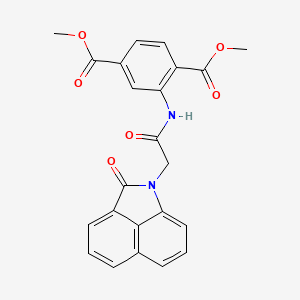 molecular formula C23H18N2O6 B3450602 dimethyl 2-{[(2-oxobenzo[cd]indol-1(2H)-yl)acetyl]amino}terephthalate 