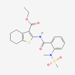 molecular formula C20H24N2O5S2 B3450652 ethyl 2-({2-[methyl(methylsulfonyl)amino]benzoyl}amino)-4,5,6,7-tetrahydro-1-benzothiophene-3-carboxylate 