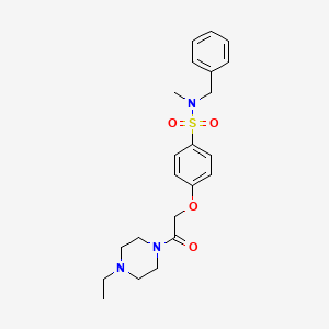 molecular formula C22H29N3O4S B3450690 N-benzyl-4-[2-(4-ethyl-1-piperazinyl)-2-oxoethoxy]-N-methylbenzenesulfonamide 