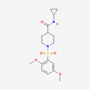 molecular formula C17H24N2O5S B3450771 N-cyclopropyl-1-[(2,5-dimethoxyphenyl)sulfonyl]-4-piperidinecarboxamide 