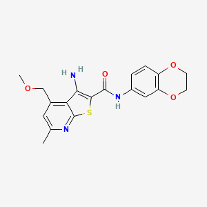 molecular formula C19H19N3O4S B3450843 3-amino-N-(2,3-dihydro-1,4-benzodioxin-6-yl)-4-(methoxymethyl)-6-methylthieno[2,3-b]pyridine-2-carboxamide 