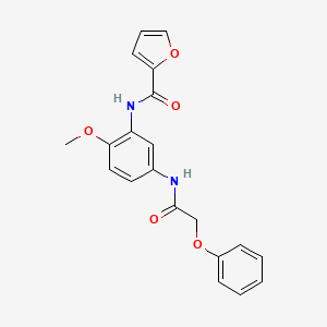 molecular formula C20H18N2O5 B3450943 N-{2-methoxy-5-[(phenoxyacetyl)amino]phenyl}-2-furamide 