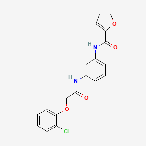 molecular formula C19H15ClN2O4 B3450959 N-(3-{[2-(2-chlorophenoxy)acetyl]amino}phenyl)-2-furamide 