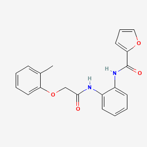 molecular formula C20H18N2O4 B3450968 N-(2-{[2-(2-methylphenoxy)acetyl]amino}phenyl)-2-furamide 