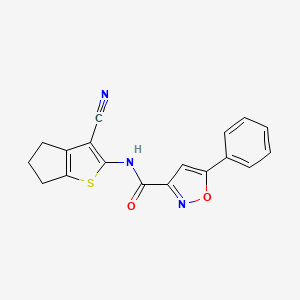 molecular formula C18H13N3O2S B3450976 N-(3-cyano-5,6-dihydro-4H-cyclopenta[b]thien-2-yl)-5-phenyl-3-isoxazolecarboxamide 