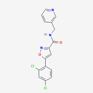 molecular formula C16H11Cl2N3O2 B3451004 5-(2,4-dichlorophenyl)-N-(3-pyridinylmethyl)-3-isoxazolecarboxamide 