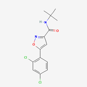 molecular formula C14H14Cl2N2O2 B3451026 N-tert-butyl-5-(2,4-dichlorophenyl)-1,2-oxazole-3-carboxamide 