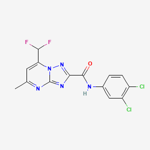 molecular formula C14H9Cl2F2N5O B3451065 N-(3,4-dichlorophenyl)-7-(difluoromethyl)-5-methyl[1,2,4]triazolo[1,5-a]pyrimidine-2-carboxamide 