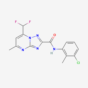 molecular formula C15H12ClF2N5O B3451076 N-(3-chloro-2-methylphenyl)-7-(difluoromethyl)-5-methyl-[1,2,4]triazolo[1,5-a]pyrimidine-2-carboxamide 