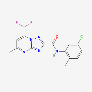 molecular formula C15H12ClF2N5O B3451097 N-(5-chloro-2-methylphenyl)-7-(difluoromethyl)-5-methyl-[1,2,4]triazolo[1,5-a]pyrimidine-2-carboxamide 
