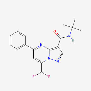 molecular formula C18H18F2N4O B3451197 N~3~-(TERT-BUTYL)-7-(DIFLUOROMETHYL)-5-PHENYLPYRAZOLO[1,5-A]PYRIMIDINE-3-CARBOXAMIDE 