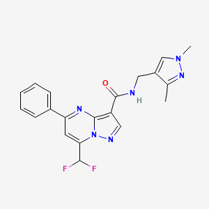 molecular formula C20H18F2N6O B3451204 7-(difluoromethyl)-N-[(1,3-dimethyl-1H-pyrazol-4-yl)methyl]-5-phenylpyrazolo[1,5-a]pyrimidine-3-carboxamide 
