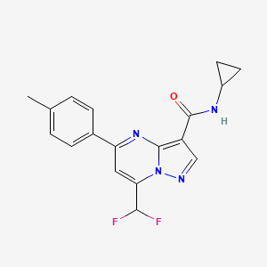 molecular formula C18H16F2N4O B3451256 N-cyclopropyl-7-(difluoromethyl)-5-(4-methylphenyl)pyrazolo[1,5-a]pyrimidine-3-carboxamide 
