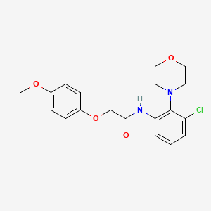 molecular formula C19H21ClN2O4 B3451430 N-[3-chloro-2-(4-morpholinyl)phenyl]-2-(4-methoxyphenoxy)acetamide 