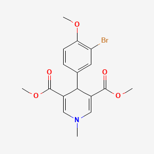molecular formula C17H18BrNO5 B3451489 3,5-DIMETHYL 4-(3-BROMO-4-METHOXYPHENYL)-1-METHYL-1,4-DIHYDROPYRIDINE-3,5-DICARBOXYLATE 