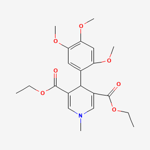 molecular formula C21H27NO7 B3451542 diethyl 1-methyl-4-(2,4,5-trimethoxyphenyl)-1,4-dihydro-3,5-pyridinedicarboxylate 