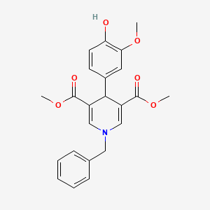 molecular formula C23H23NO6 B3451550 dimethyl 1-benzyl-4-(4-hydroxy-3-methoxyphenyl)-1,4-dihydro-3,5-pyridinedicarboxylate 