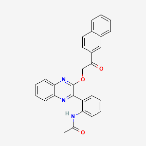 molecular formula C28H21N3O3 B3451556 N-(2-{3-[2-(2-naphthyl)-2-oxoethoxy]-2-quinoxalinyl}phenyl)acetamide 