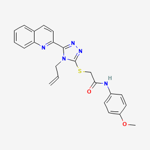 molecular formula C23H21N5O2S B3451568 N-(4-methoxyphenyl)-2-{[4-(prop-2-en-1-yl)-5-(quinolin-2-yl)-4H-1,2,4-triazol-3-yl]sulfanyl}acetamide 