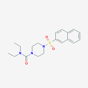 molecular formula C19H25N3O3S B3451592 N,N-diethyl-4-(naphthalene-2-sulfonyl)piperazine-1-carboxamide 