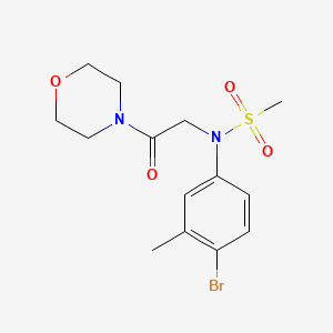 molecular formula C14H19BrN2O4S B3451603 N-(4-bromo-3-methylphenyl)-N-[2-(4-morpholinyl)-2-oxoethyl]methanesulfonamide 