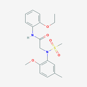 molecular formula C19H24N2O5S B3451612 N-(2-ethoxyphenyl)-2-(2-methoxy-5-methyl-N-methylsulfonylanilino)acetamide 