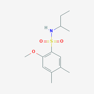 molecular formula C13H21NO3S B345163 N-butan-2-yl-2-methoxy-4,5-dimethylbenzenesulfonamide CAS No. 886124-86-3