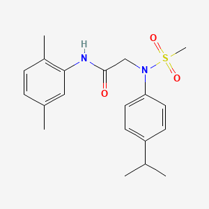 molecular formula C20H26N2O3S B3451637 N~1~-(2,5-dimethylphenyl)-N~2~-(4-isopropylphenyl)-N~2~-(methylsulfonyl)glycinamide 