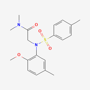 molecular formula C19H24N2O4S B3451660 N~2~-(2-methoxy-5-methylphenyl)-N~1~,N~1~-dimethyl-N~2~-[(4-methylphenyl)sulfonyl]glycinamide 