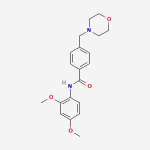 molecular formula C20H24N2O4 B3451670 N-(2,4-dimethoxyphenyl)-4-(morpholin-4-ylmethyl)benzamide 