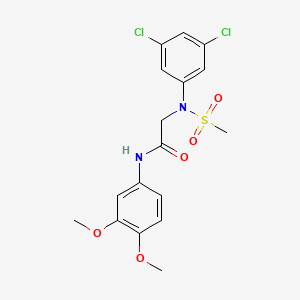 molecular formula C17H18Cl2N2O5S B3451695 N~2~-(3,5-dichlorophenyl)-N~1~-(3,4-dimethoxyphenyl)-N~2~-(methylsulfonyl)glycinamide 