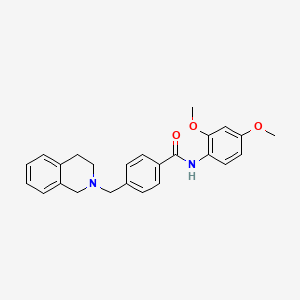 molecular formula C25H26N2O3 B3451734 N-(2,4-DIMETHOXYPHENYL)-4-[(1,2,3,4-TETRAHYDROISOQUINOLIN-2-YL)METHYL]BENZAMIDE 