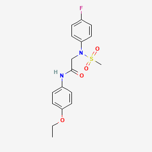 molecular formula C17H19FN2O4S B3451781 N-(4-ethoxyphenyl)-2-(4-fluoro-N-methylsulfonylanilino)acetamide 