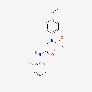 molecular formula C18H22N2O4S B3451796 N-(2,4-dimethylphenyl)-2-(4-methoxy-N-methylsulfonylanilino)acetamide 