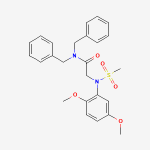 molecular formula C25H28N2O5S B3451815 N~1~,N~1~-dibenzyl-N~2~-(2,5-dimethoxyphenyl)-N~2~-(methylsulfonyl)glycinamide 