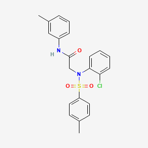 molecular formula C22H21ClN2O3S B3451839 N~2~-(2-chlorophenyl)-N~1~-(3-methylphenyl)-N~2~-[(4-methylphenyl)sulfonyl]glycinamide CAS No. 6175-40-2