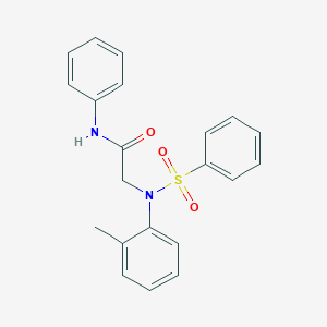 molecular formula C21H20N2O3S B3451853 N~2~-(2-methylphenyl)-N~1~-phenyl-N~2~-(phenylsulfonyl)glycinamide 