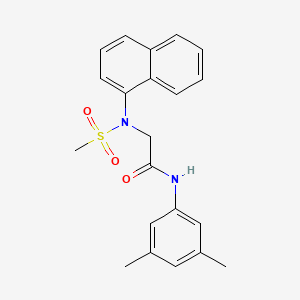 molecular formula C21H22N2O3S B3451857 N~1~-(3,5-dimethylphenyl)-N~2~-(methylsulfonyl)-N~2~-1-naphthylglycinamide 