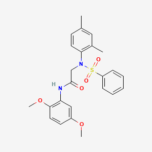 molecular formula C24H26N2O5S B3451862 N~1~-(2,5-dimethoxyphenyl)-N~2~-(2,4-dimethylphenyl)-N~2~-(phenylsulfonyl)glycinamide 