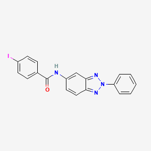 molecular formula C19H13IN4O B3451894 4-iodo-N-(2-phenyl-2H-benzotriazol-5-yl)benzamide 