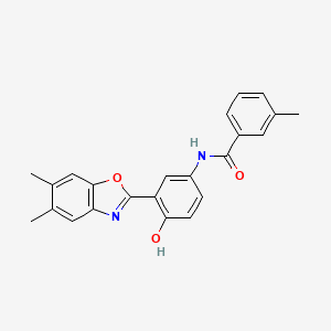 molecular formula C23H20N2O3 B3451903 N-[3-(5,6-dimethyl-1,3-benzoxazol-2-yl)-4-hydroxyphenyl]-3-methylbenzamide CAS No. 5756-18-3
