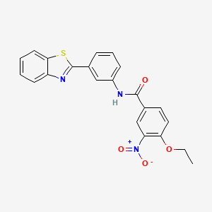 molecular formula C22H17N3O4S B3451923 N-[3-(1,3-benzothiazol-2-yl)phenyl]-4-ethoxy-3-nitrobenzamide 