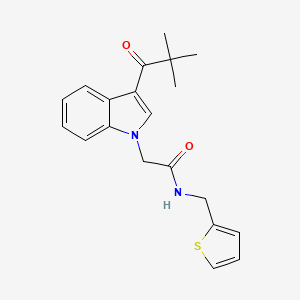 molecular formula C20H22N2O2S B3451979 2-[3-(2,2-dimethylpropanoyl)indol-1-yl]-N-(thiophen-2-ylmethyl)acetamide 