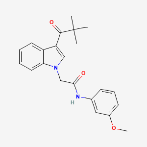 molecular formula C22H24N2O3 B3451983 2-[3-(2,2-dimethylpropanoyl)-1H-indol-1-yl]-N-(3-methoxyphenyl)acetamide 