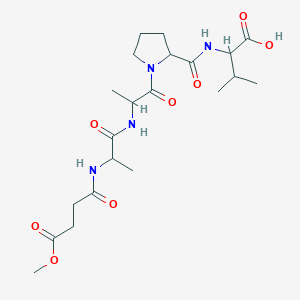 molecular formula C21H34N4O8 B034520 N-甲氧基琥珀酰基-丙氨酸-丙氨酸-脯氨酸-缬氨酸 CAS No. 107441-48-5